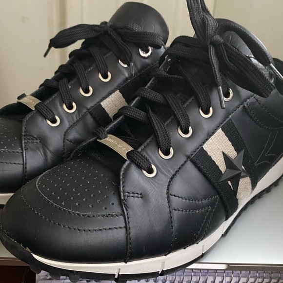 Jimmy Choo Star studded sneakers size black leather with